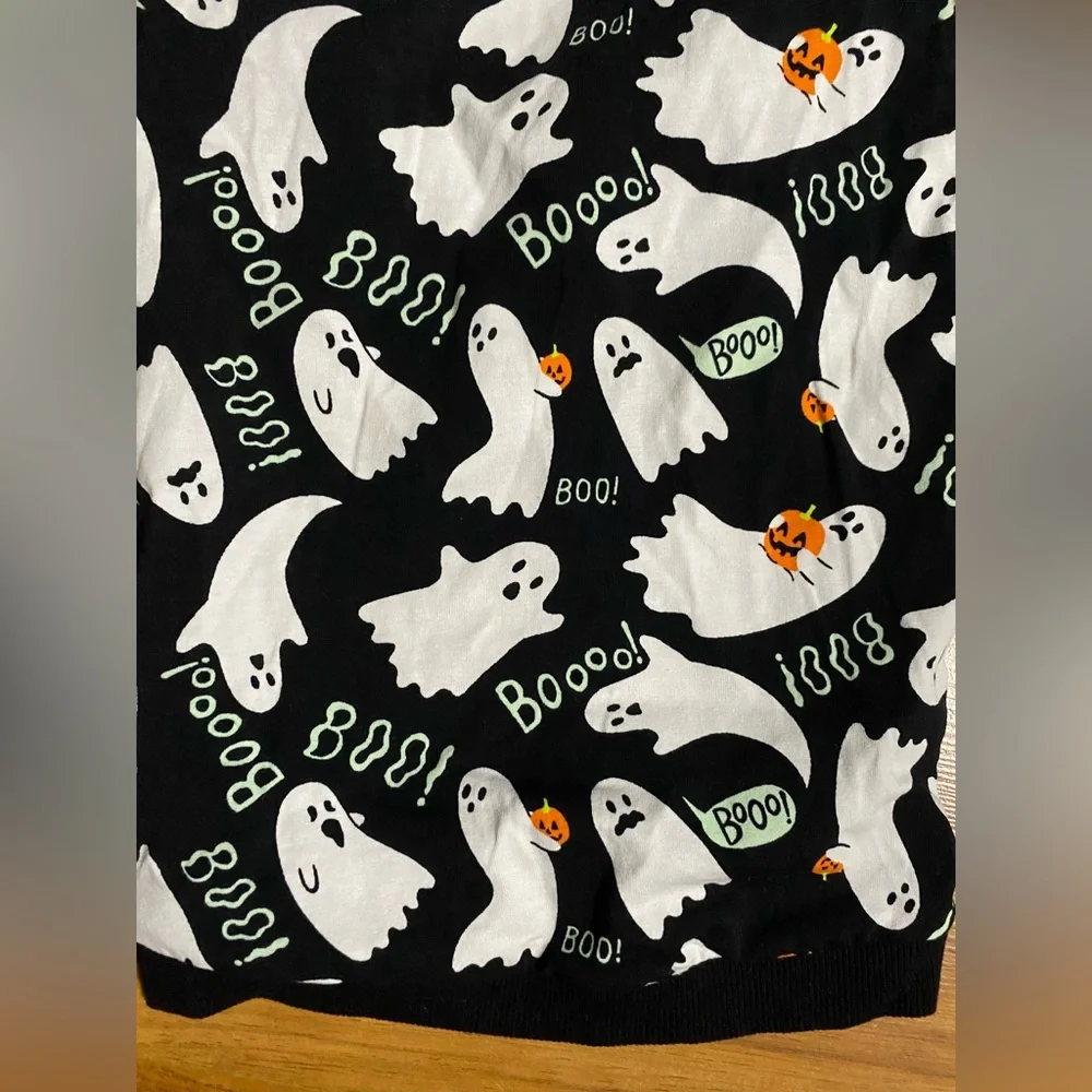 Old Navy Halloween Print Jersey Knit T-Shirt for Pets Dogs Ghost Boo Size Medium